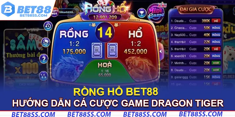 Hướng dẫn tham gia cá cược vào tựa game Dragon Tiger